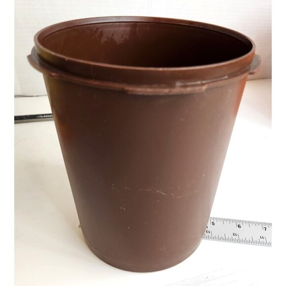 Tupperware Brown Servalier Canister #809-14 No lid 6.75" x 5.5" Replacement Part - Picture 5 of 8